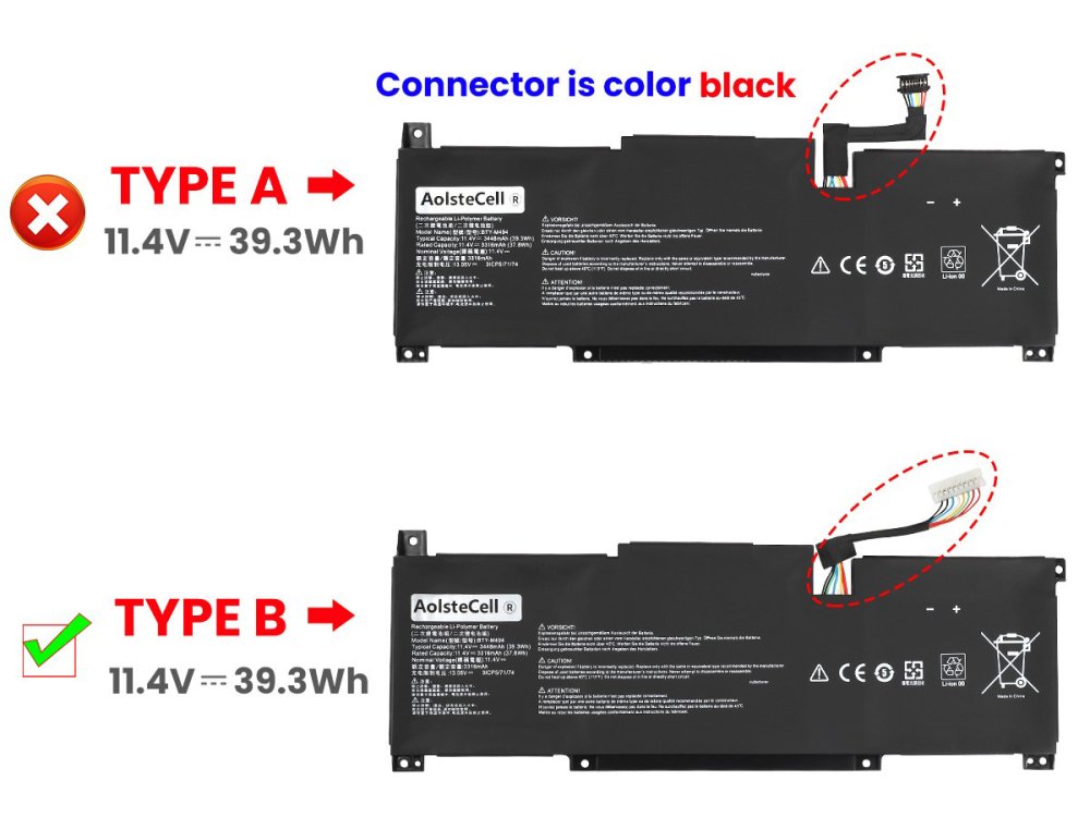 Accu Batterij MSI Modern 14 C13M-413XFR 39.3Wh