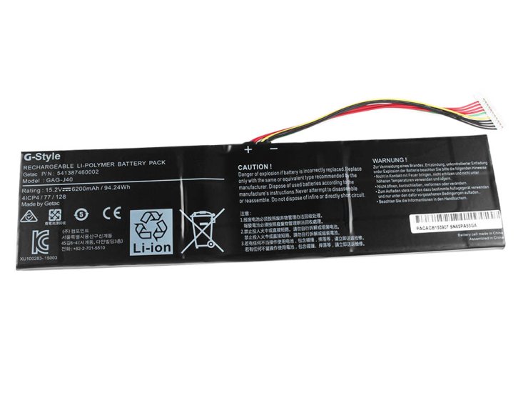 Origineel Accu Batterij Gigabyte 541387460005 6200mAh 94.24Wh - Klik op de afbeelding om het venster te sluiten