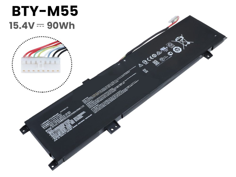 Accu Batterij MSI Crosshair 15 B12UGSZ-419BE 5845mAh 90Wh