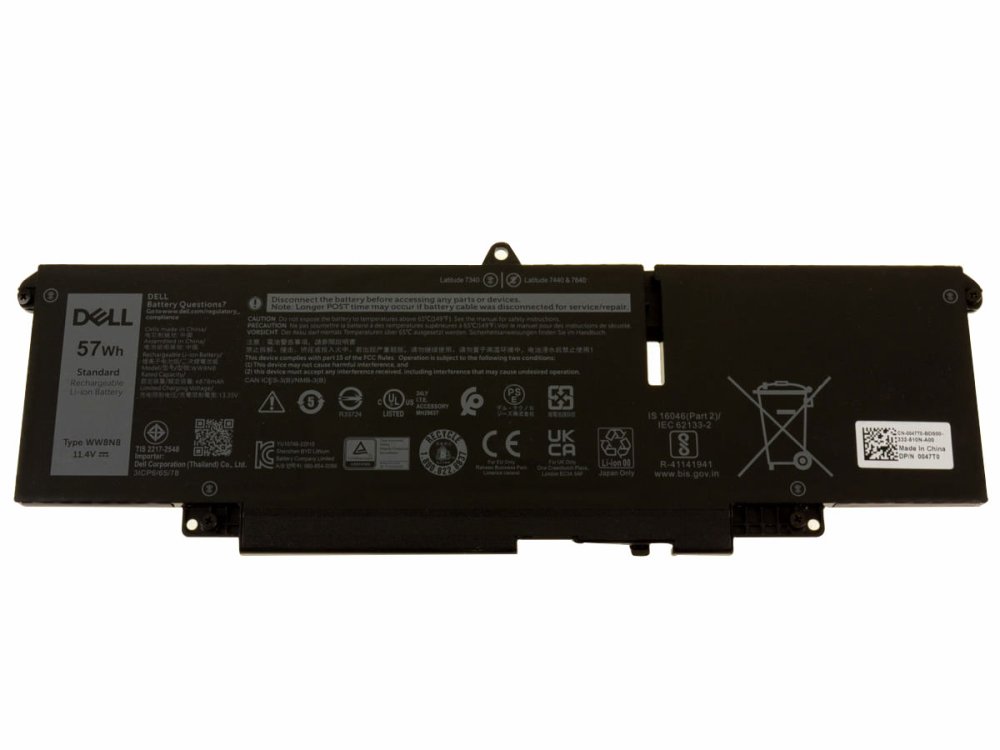 Origineel 57Wh 4878mAh Dell Latitude 7340 P178G P178G001 Accu Batterij