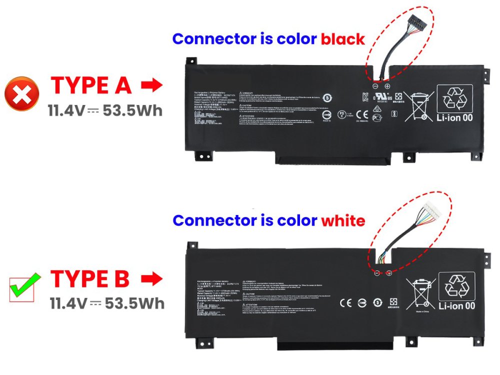 Accu Batterij MSI Katana 15 B13VEK-1825AU 4700mAh 53.5Wh