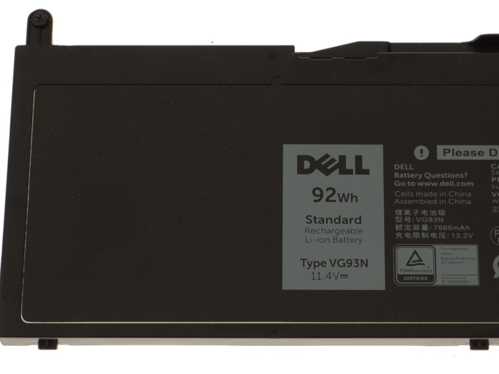 Origineel 11.4V 7666mAh/92Wh/6 Cellen Dell VG93N NY5PG Accu Batterij