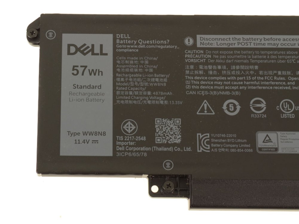 Origineel 57Wh 4878mAh Dell 0HYH8 Accu Batterij