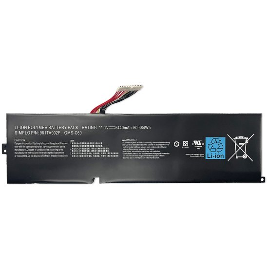 Origineel Accu Batterij Gigabyte GMS-C60 961TA002F 5440mAh 60.384Wh - Klik op de afbeelding om het venster te sluiten