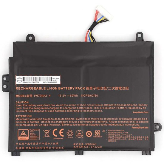 Accu Batterij Mifcom SG7 Ultimate(P970RN)(ID 10327) 3680mAh 62Wh - Klik op de afbeelding om het venster te sluiten