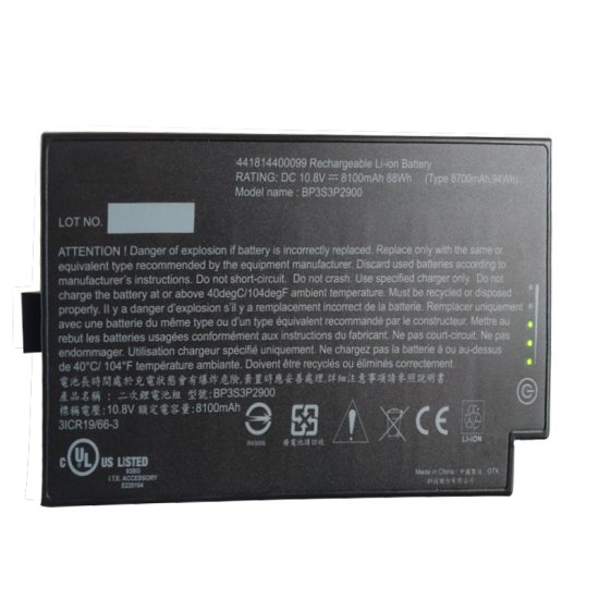 8100mAh 88Wh Media Bay Accu Batterij Getac BP3S3P2900 - Klik op de afbeelding om het venster te sluiten