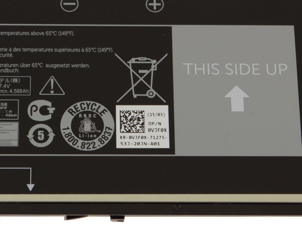 Origineel 36Wh Accu Batterij Dell HXFHF VT26R VJF0X