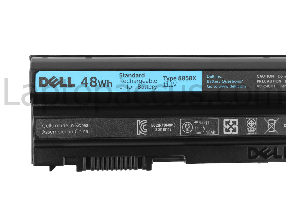 48Wh 6 Cellen Dell R48V3 Accu Batterij