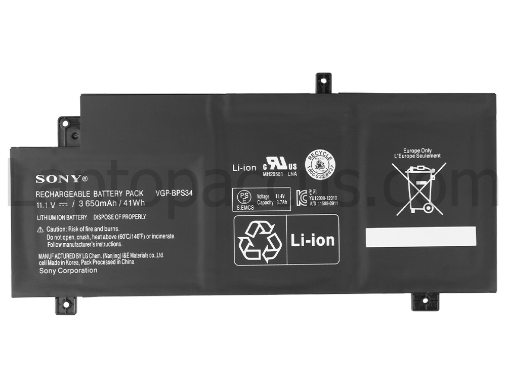 3650mAh voor Sony Vaio SVF15A1Z2RB SVF15A1Z2RS Accu Batterij