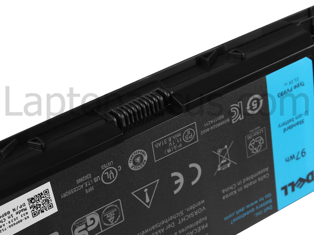 Origineel 11.1V 97Wh/9 Cellen Dell 0GXMW9 GXMW9 4HJXX Accu Batterij