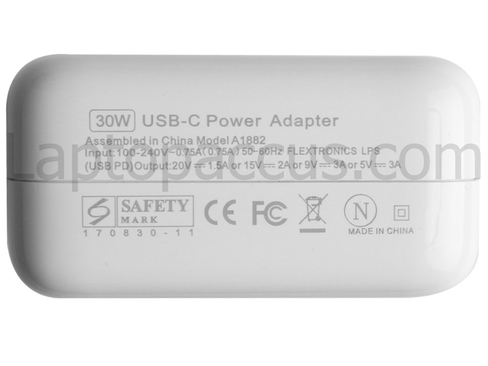 30W USB-C Apple MacBook 12 2017 FRQP2N/A Adapter Voeding Oplader