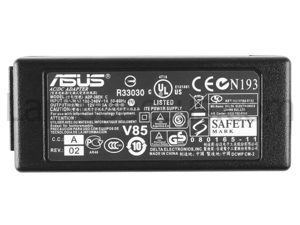 36W Asus Eee PC S101 S101H Adapter Oplader + Gratis Netsnoer