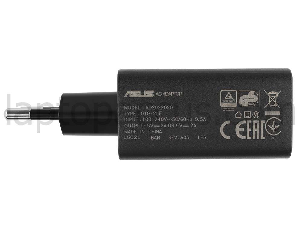 18W USB-C Oplader Asus T101HA-GR004T AC Adapter Voeding