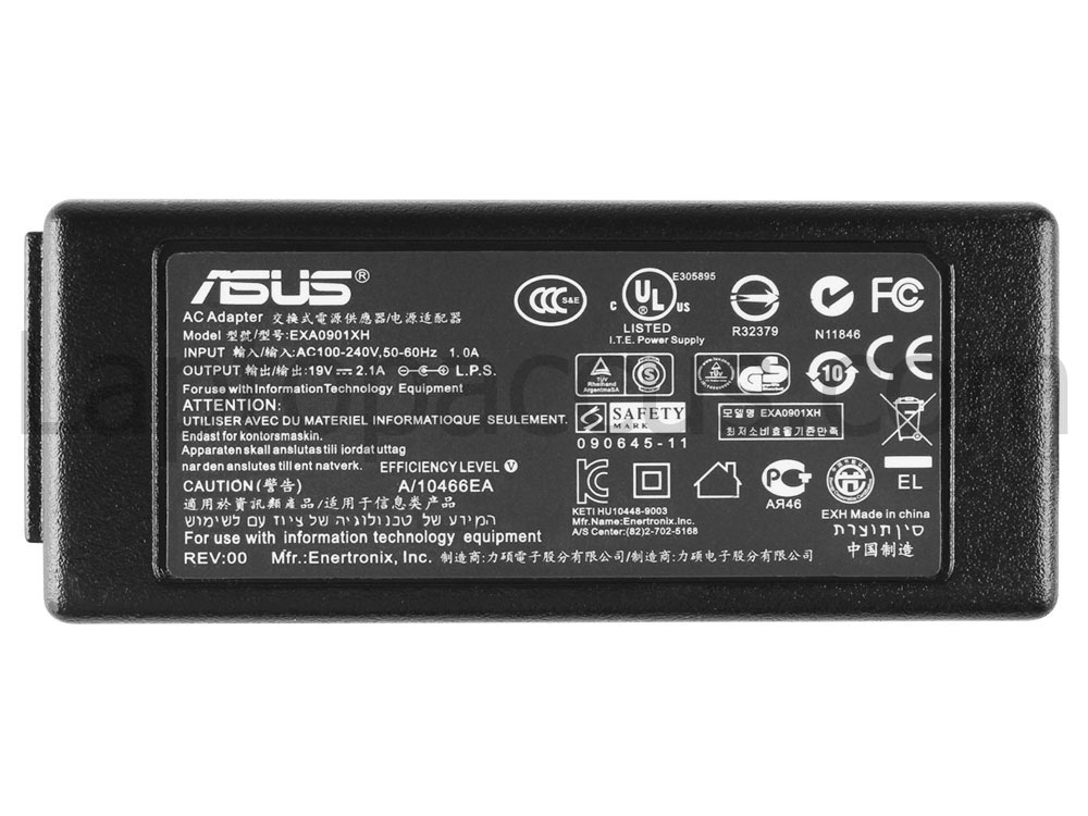 40W Asus Eee PC 1001HA 1001P 1001P-MU17 Adapter Oplader + Gratis Netsnoer