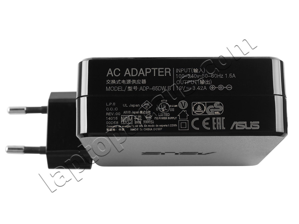 65W Asus BU400 BU400A BU400V BU400VC Adapter Oplader + Gratis Netsnoer