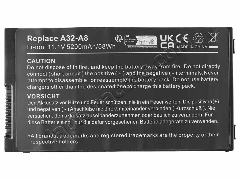 4400mAh 49Wh Accu Batterij Asus A32-F80