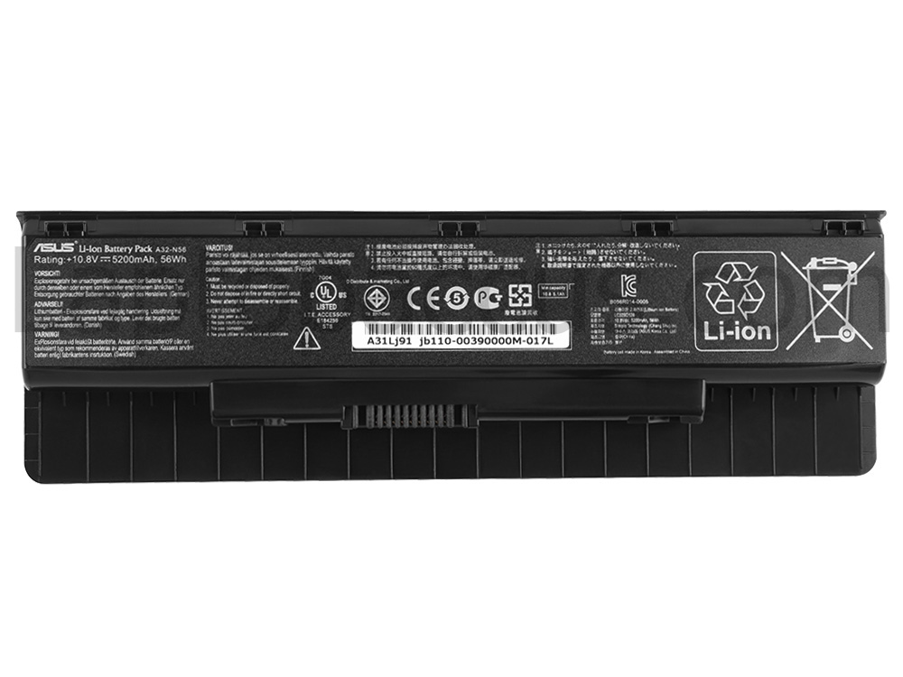 56Whr Asus N56JN-CN018H N56JN-DM071H N56JR-S4048H Accu Batterij