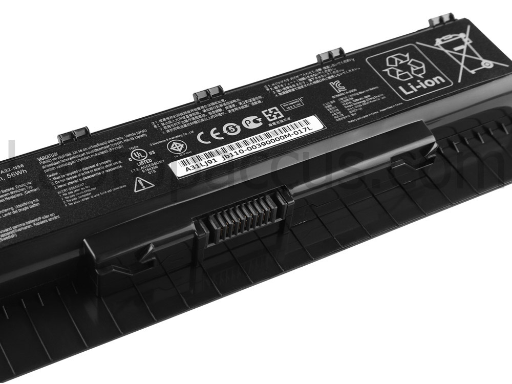 56Whr Asus N56JN-CN018H N56JN-DM071H N56JR-S4048H Accu Batterij