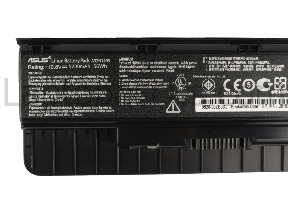 56Whr Asus 0B110-0030000P A32N1405 Accu Batterij