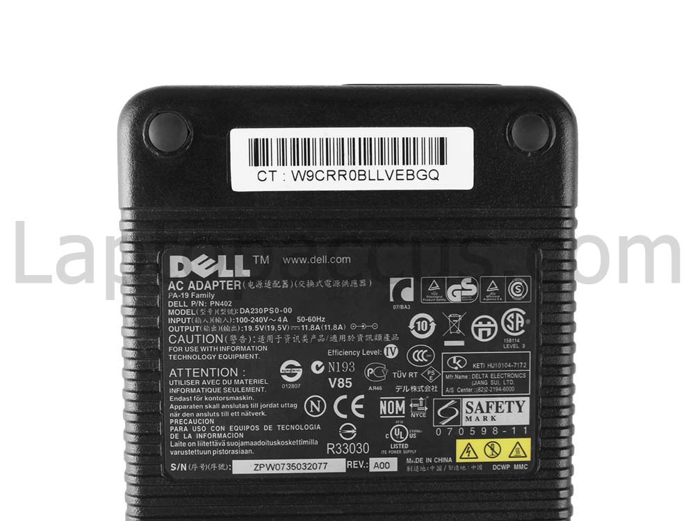 Origineel 230W Dell CN072 0PN402 AC Adapter Voeding Oplader