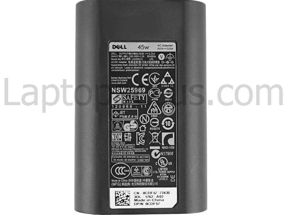 45W Dell Inspiron 11 3180 Adapter + Gratis Koord