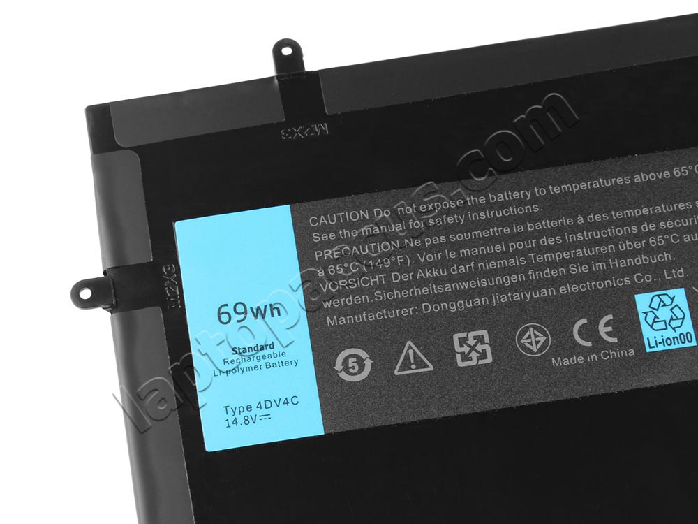 Origineel 14.8V 69Wh Dell 0D10H3 D10H3 Accu Batterij