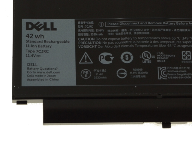 Origineel 3530mAh 42Wh Accu Batterij Dell 21X15 KNM09 V6VMN