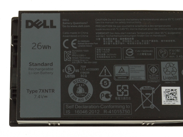 Origineel 26Wh Accu Batterij Dell Latitude 12 7212 T03H002