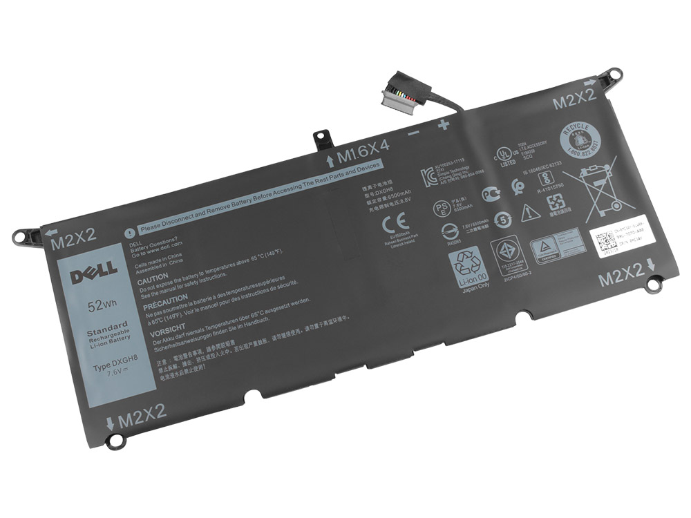 Origineel 6500mAh 52Wh Dell XPS 13 9370 i5-8250U Accu Batterij