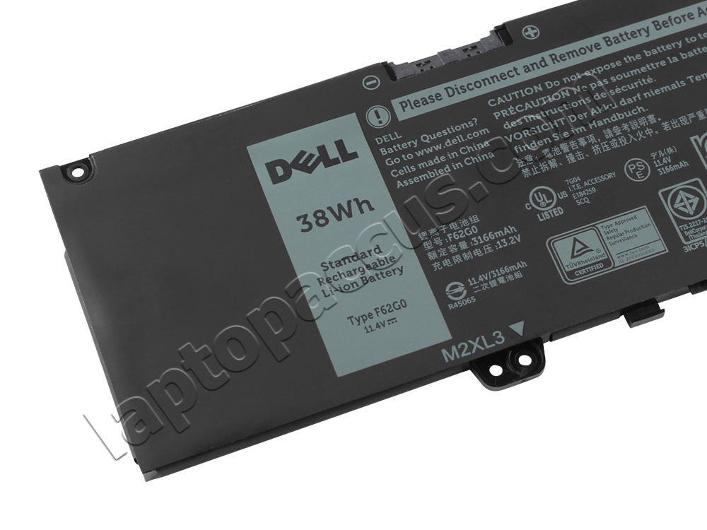 Origineel 3166mAh 38Wh Accu Batterij Dell Inspiron 13 7386 P91G001