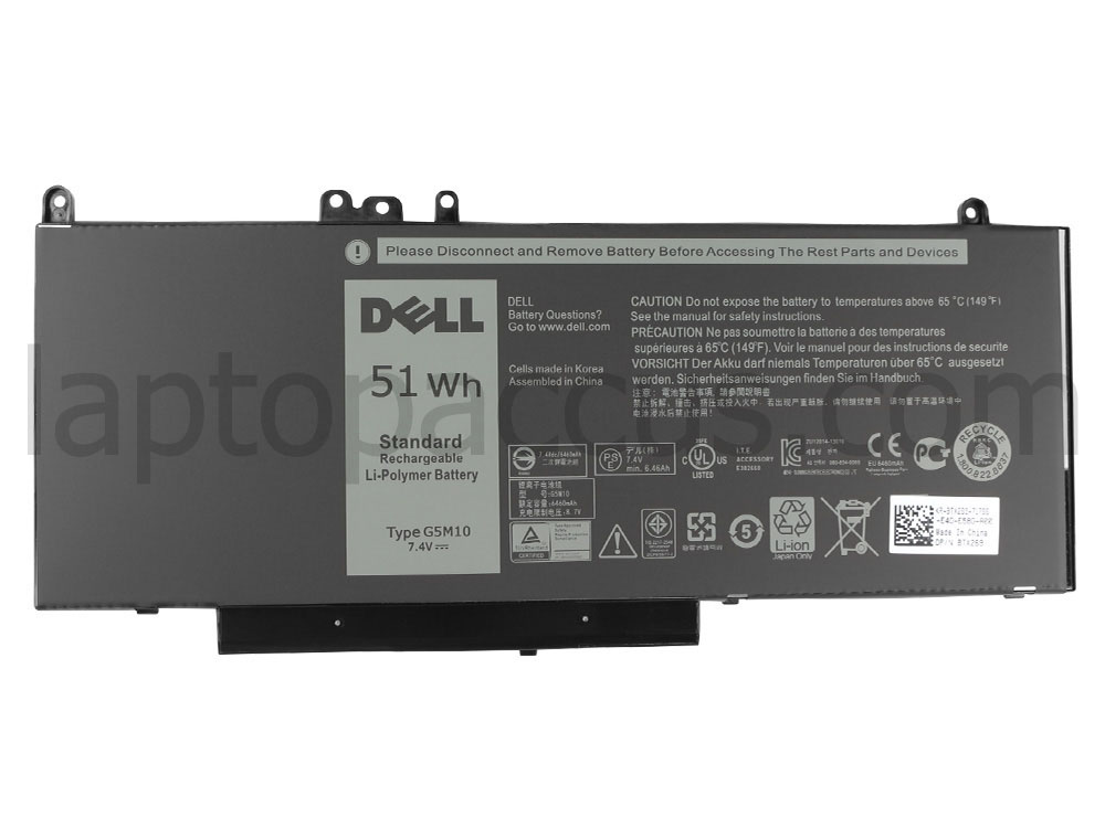 Origineel 51Wh Accu Batterij Dell Latitude 15 E5550 P37F001