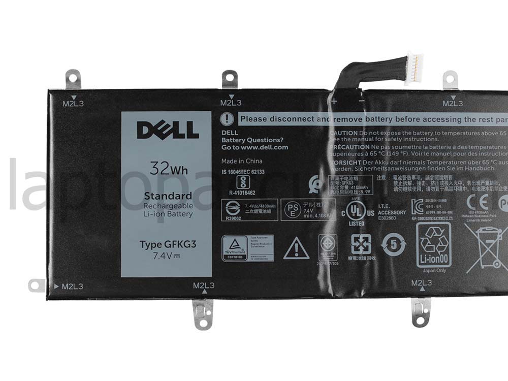 Origineel 32Wh Accu Batterij Dell GFKG3 0GFKG3 WH96V VN25R