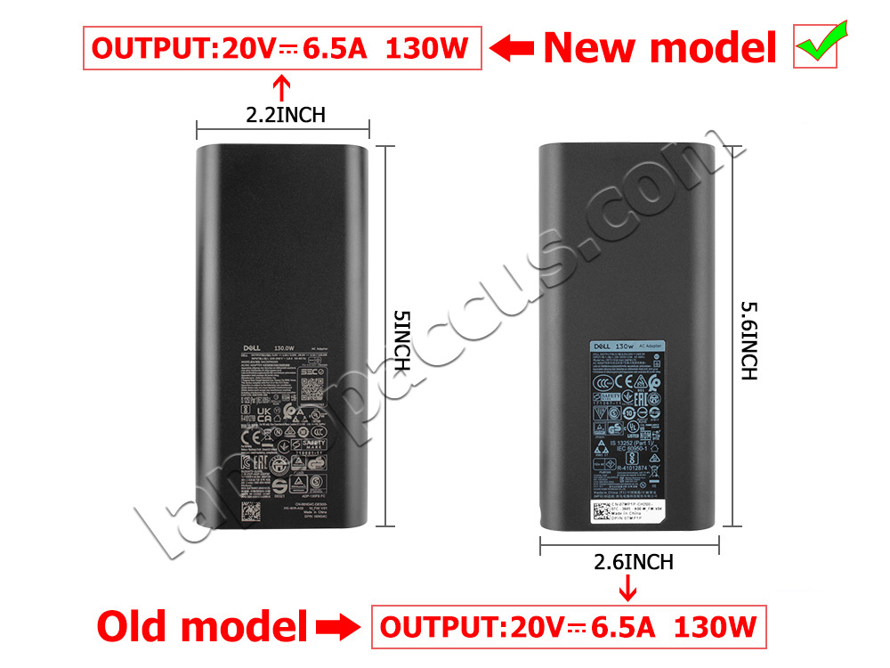 Origineel 130W USB-C Dell 0MOH25 MOH25 GaN-voeding adapter + Kabel