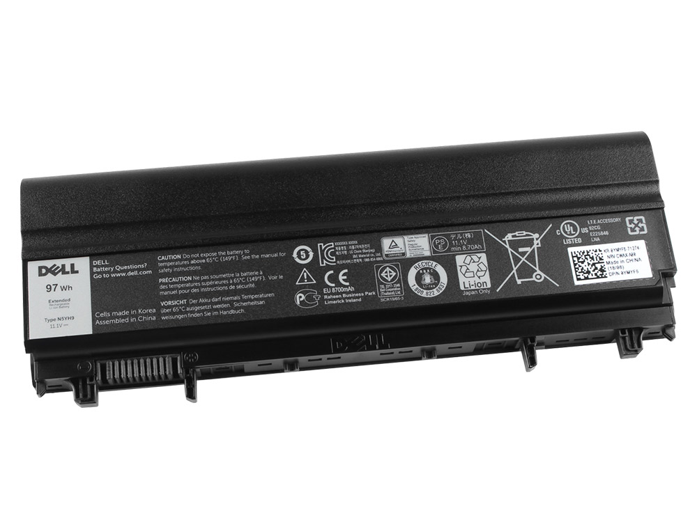 Origineel 11.1V 8700mAh/97Wh/9 Cellen Dell WGCW6 451-BBID Accu Batterij