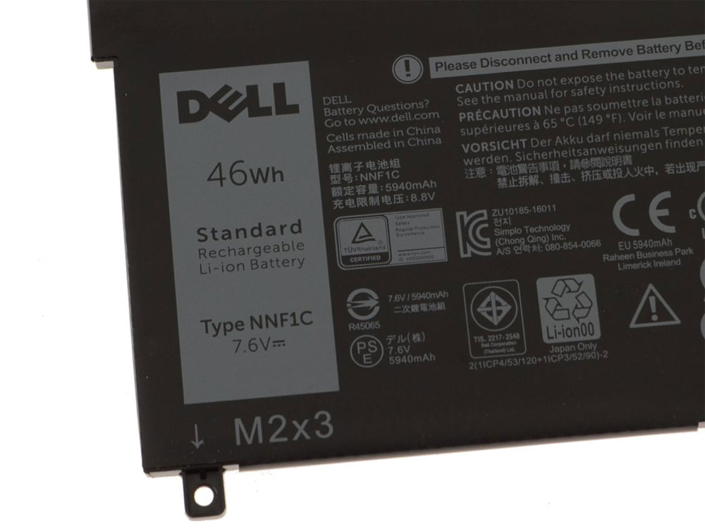 Origineel 46Wh Dell XPS 13 9365-9NR6C Accu Batterij