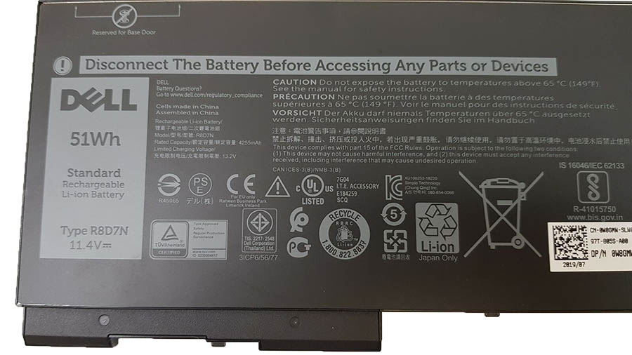 Origineel 4255mAh 51Wh Accu Batterij Dell Latitude 5410 P98G007