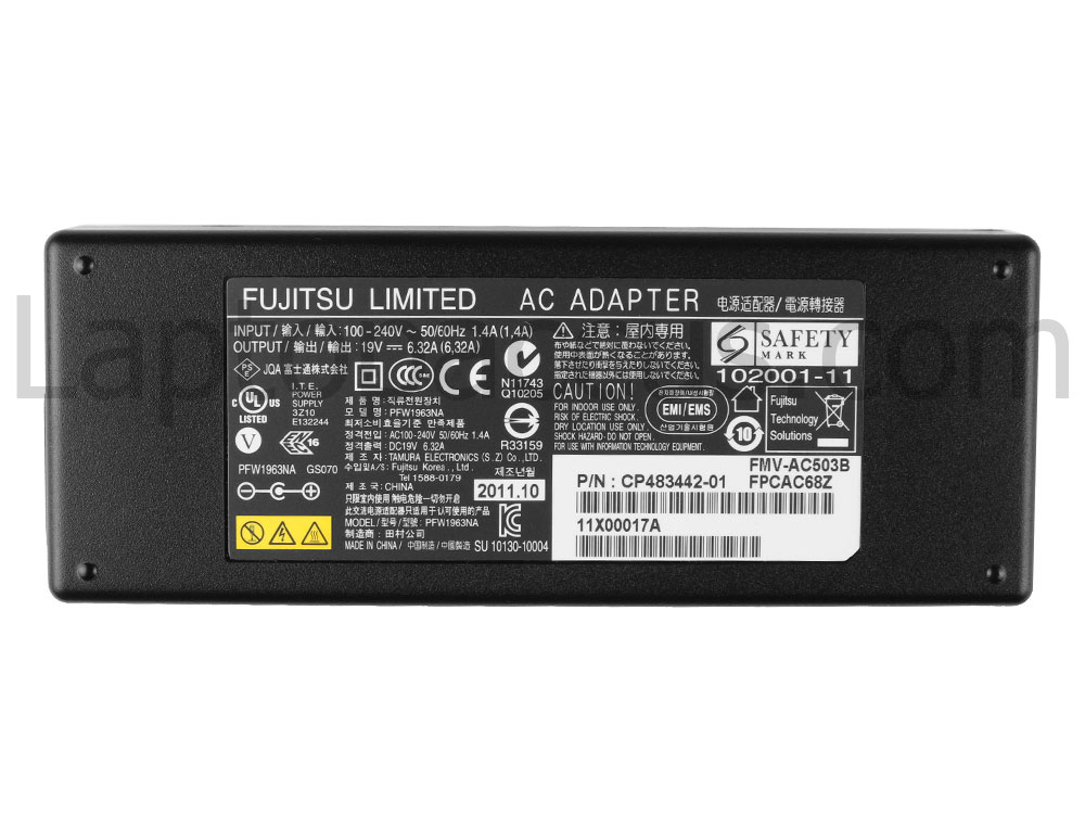 120W Fujitsu CP311810-02 CP481149-01 Adapter Oplader + Gratis Netsnoer