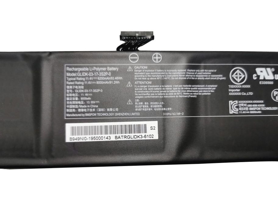 Accu Batterij Getac GLIDK-00-15-3S2P-0 8200mAh 93.48Wh