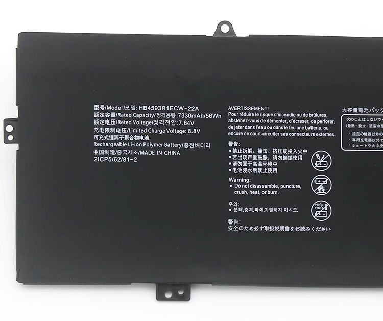 56Wh 7330mAh Huawei MateBook X Pro 2021 Accu Batterij