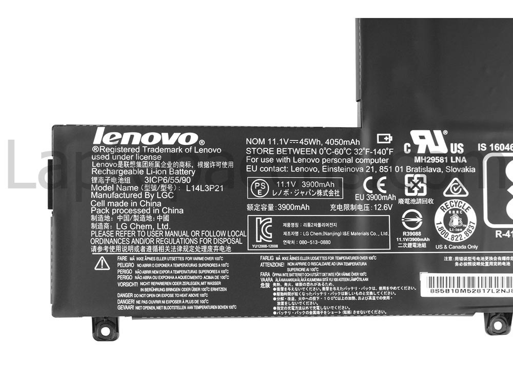 Origineel 45Whr Lenovo Yoga 500-14ISK 80R5 Accu Batterij