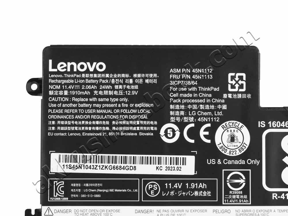 24Whr Lenovo thinkpad T450s Accu Batterij