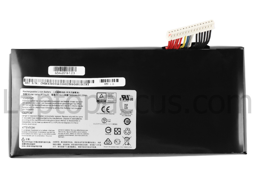 7500mAh MSI GT72 GTX970M 2QE-633NE 2QE 465XVN Accu Batterij