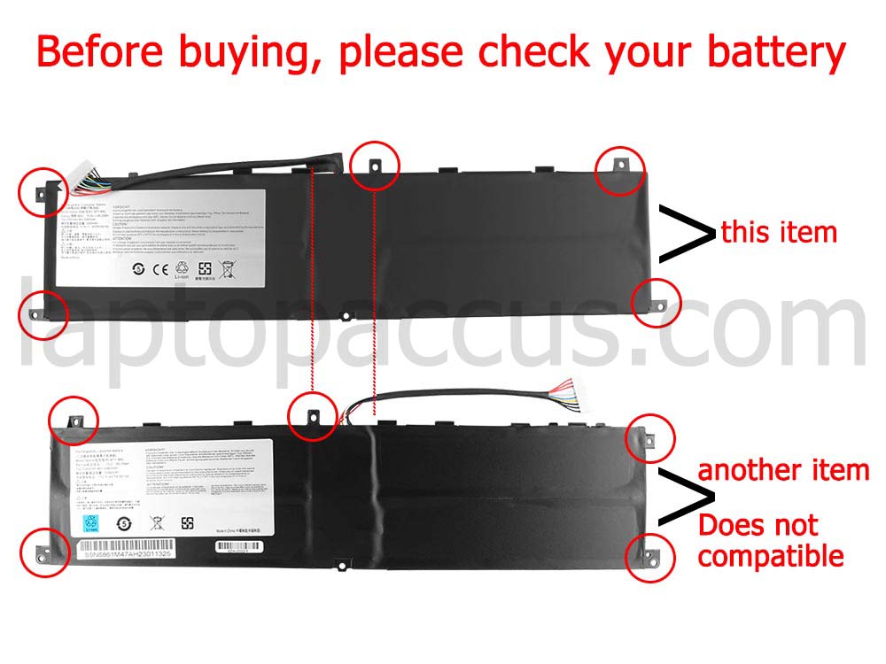 Accu Batterij MSI GS75 Stealth 10SE-654IT 10SE-091BE 5380mAh