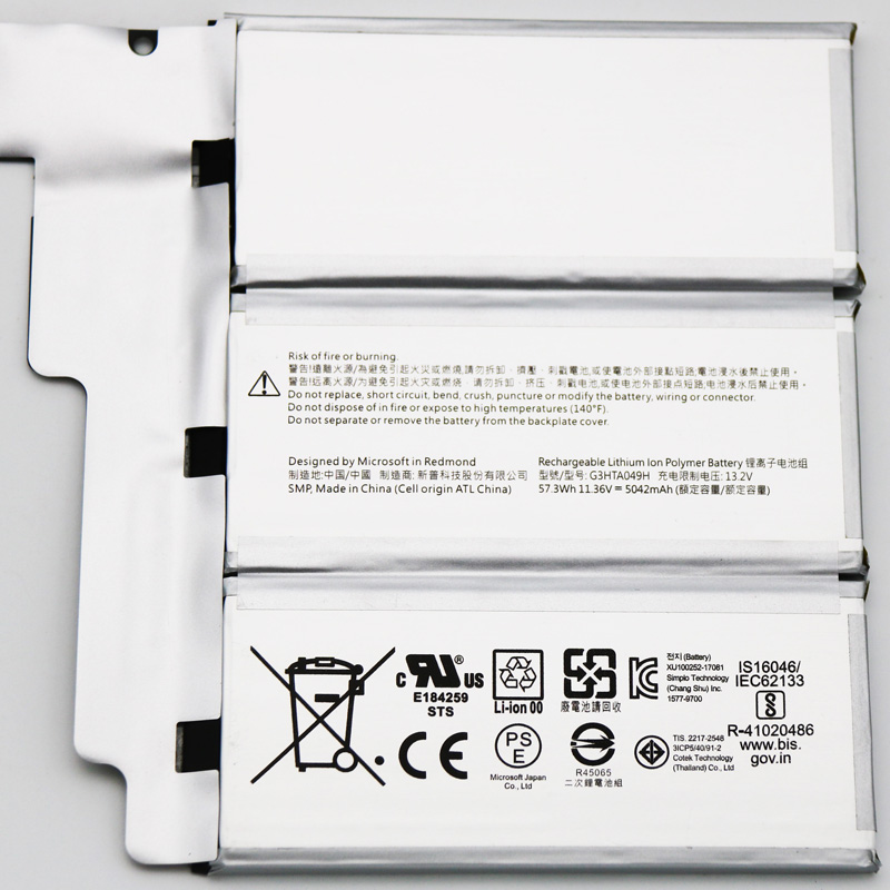 Origineel Accu Batterij Microsoft 3ICP5/40/91-2 5042mAh 57.3Wh