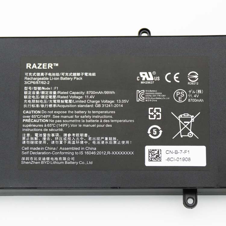 Origineel Accu Batterij Razer Blade F1 8700mAh 99Wh