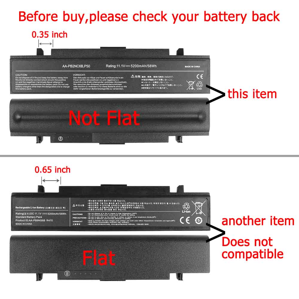 Accu Batterij Samsung NP-R720-JS02FR NP-R720-JS03FR 5200mAh 58Wh