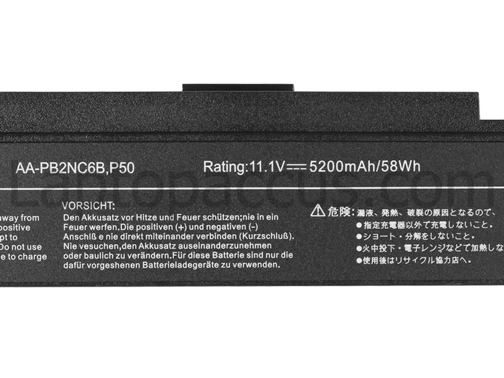 Accu Batterij Samsung NP-R720-JS02FR NP-R720-JS03FR 5200mAh 58Wh